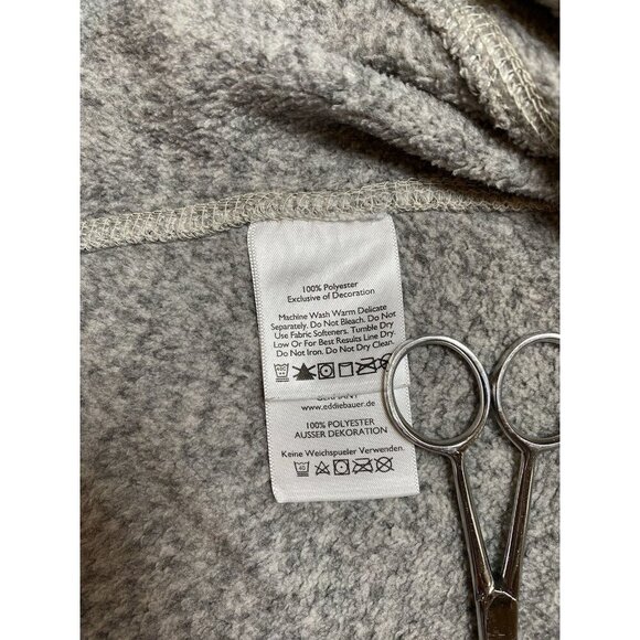 Eddie Bauer Women’s 1/4 Zip Pullover Sweater Fleece Sz M Gray EUC - Picture 15 of 16